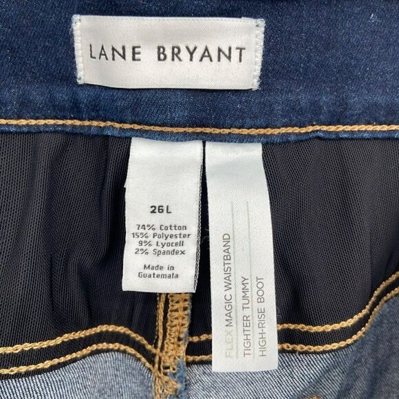 Lane Bryant Flex Magic Waistband High Rise Bootcut Jeans Dark Wash 26 Long - Picture 2 of 10